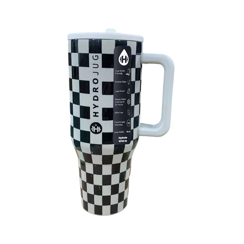 HydroJug Traveler: 32OZ/40OZ, stainless steel, vacuum insulated. Straw lid, double-wall thermal.car mug